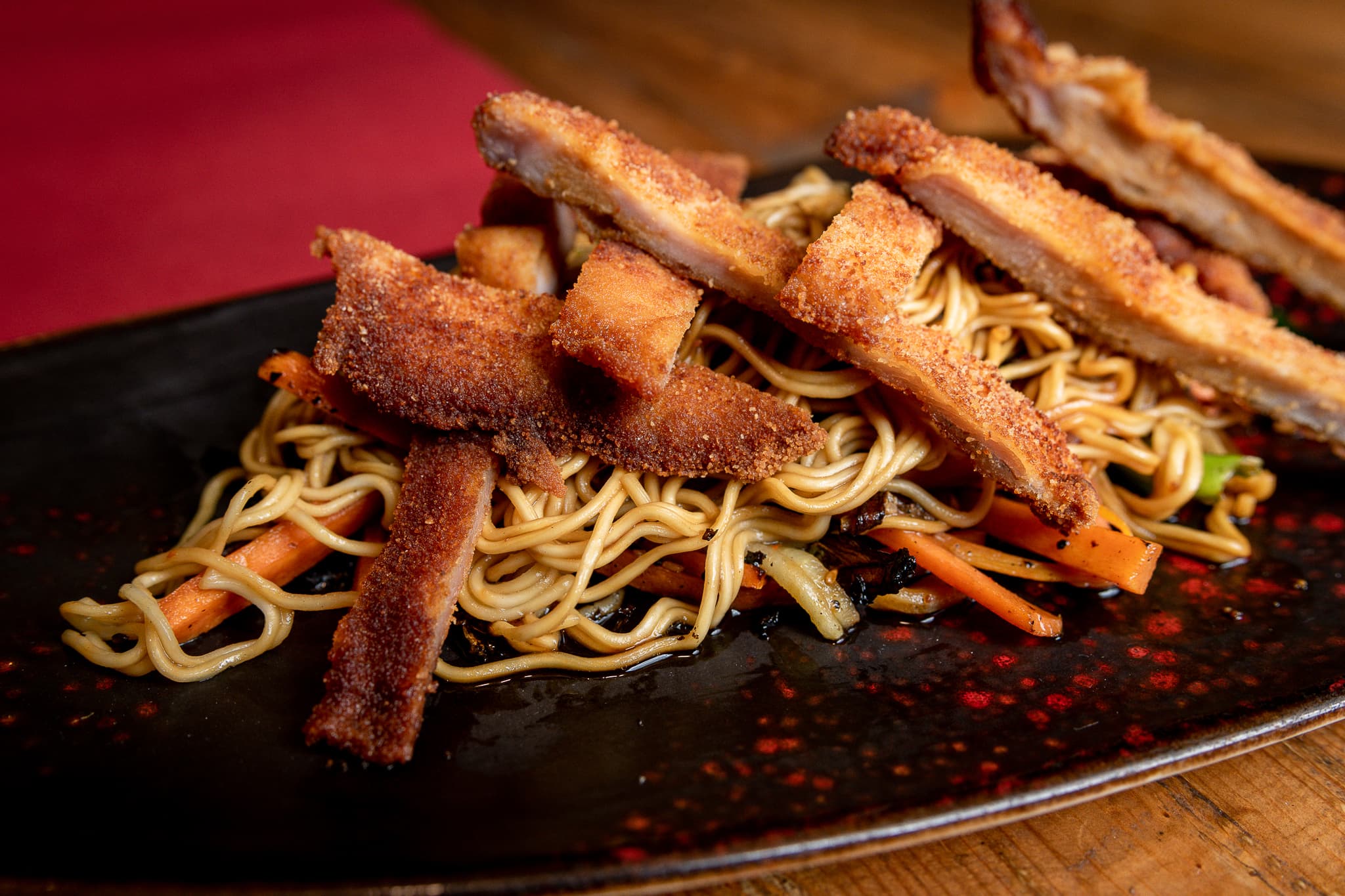 noodles and meat