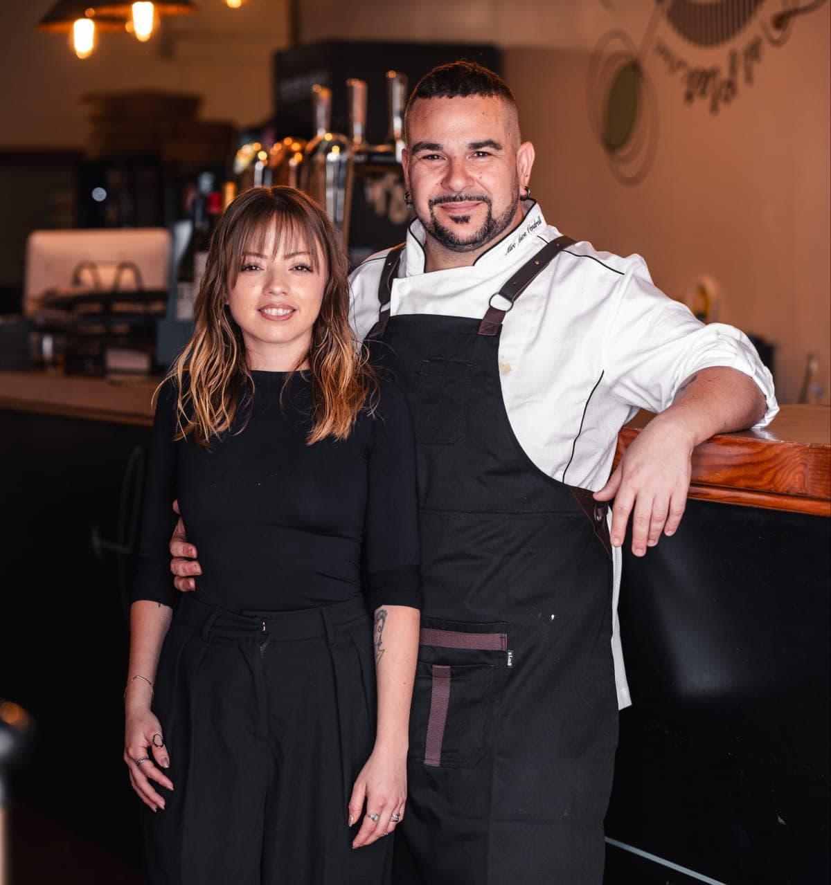 Marc and Valentina at La Subhasta restaurant.