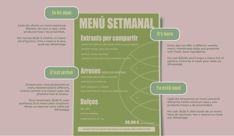 El nou Menú Setmanal de La Subhasta